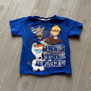 Disney blue Frozen Olaf, Kristoff and Sven T-shirt
